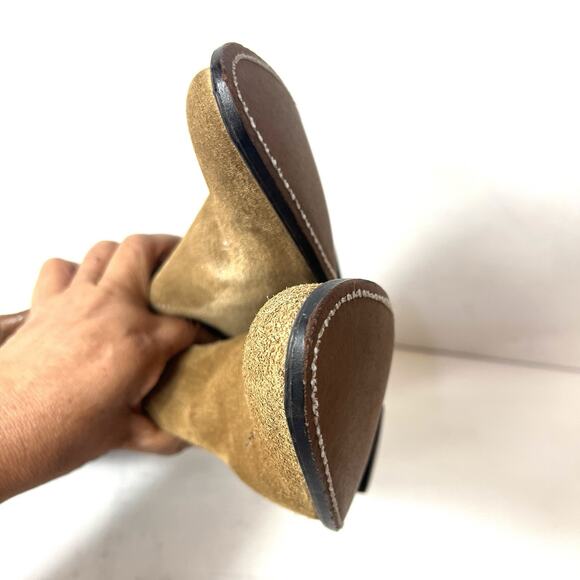 Laredo Women's Size 7 Tan/brown Suede/leather pointed toes cowboy western boots - Picture 6 of 11